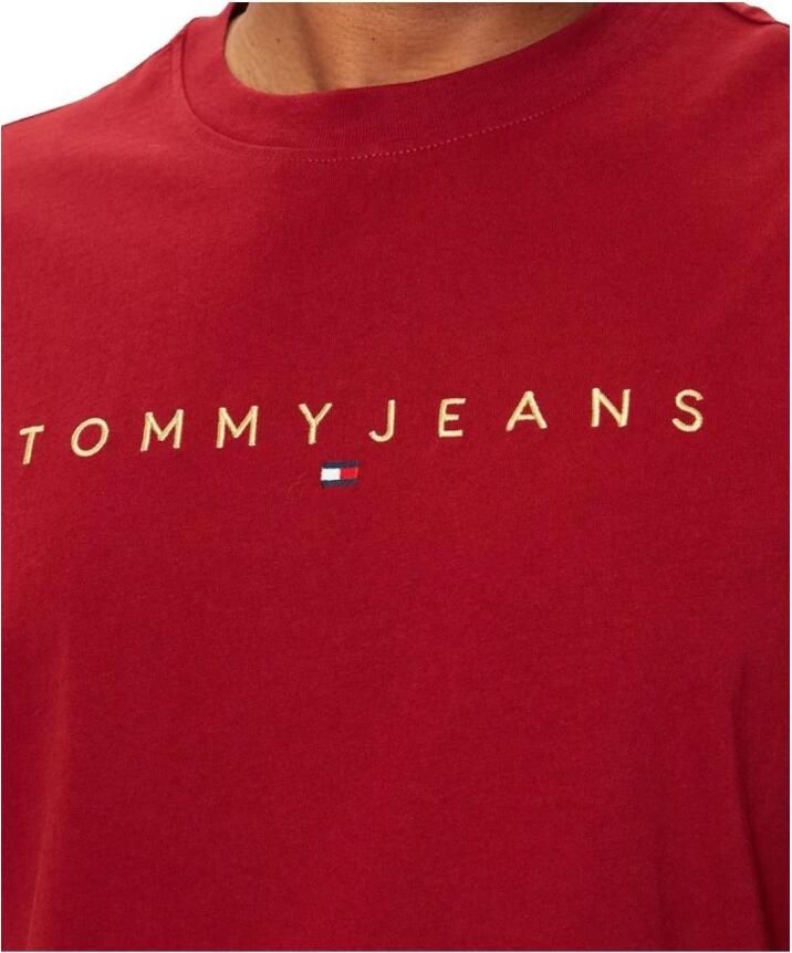 Tommy Hilfiger Gouden Lineaire Tee Urban Stijl Red Heren - Foto 2