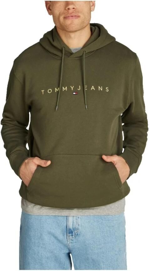 TOMMY JEANS Sweatshirt TJM REG LINEAR GOLD HOOD EXT geborduurd merkembleem op borsthoogte - Foto 4