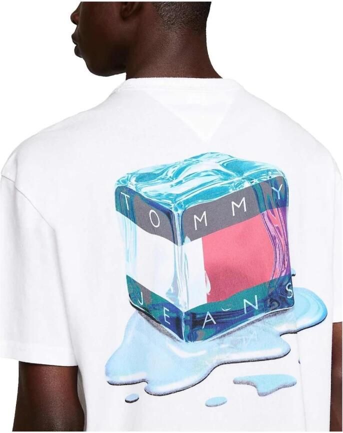 Tommy Hilfiger Grappig Novelty Tee met Frisse Visuele Details White Heren