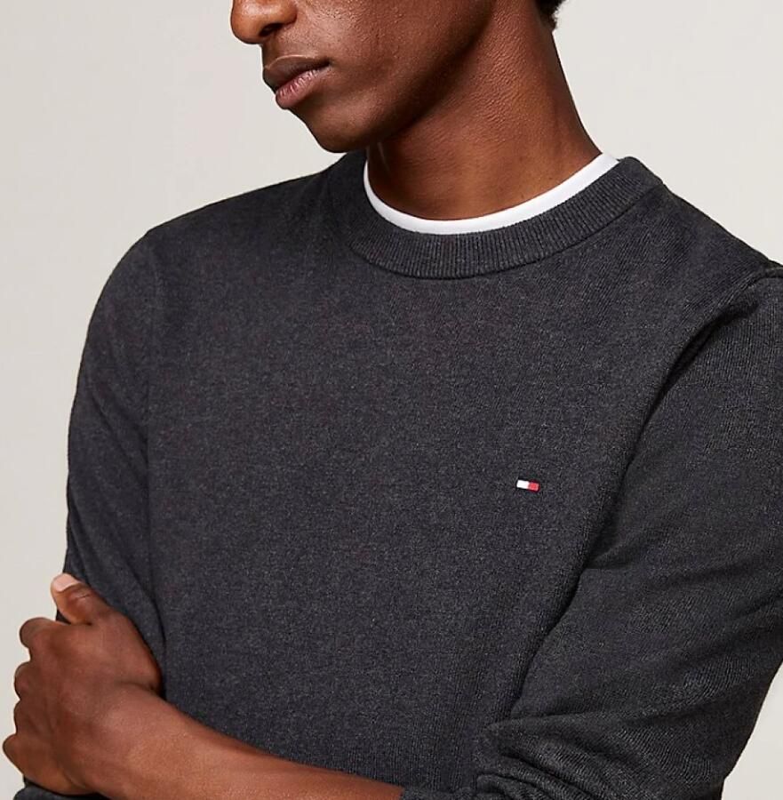 TOMMY HILFIGER Heren Truien & Vesten Lambswool Crew Neck Donkergrijs