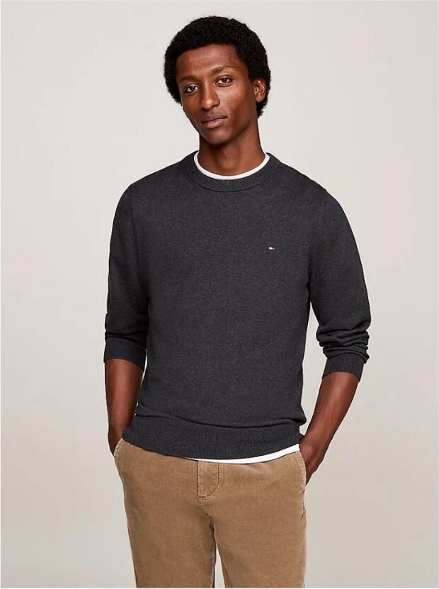 TOMMY HILFIGER Heren Truien & Vesten Lambswool Crew Neck Donkergrijs - Foto 3