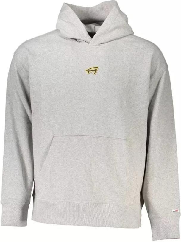 Tommy Hilfiger Grijze hoodie met handtekeningborduurwerk Gray Heren