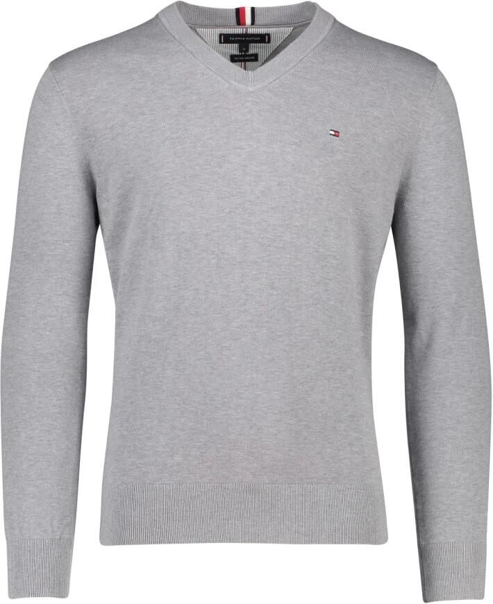 Tommy Hilfiger Trui met geborduurd logo Regular Fit Gray Heren - Foto 3
