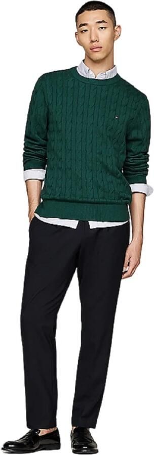 Tommy Hilfiger Gebreide trui CLASSIC CABLE CREW NECK met structuurbreisel en vlaglabel - Foto 7
