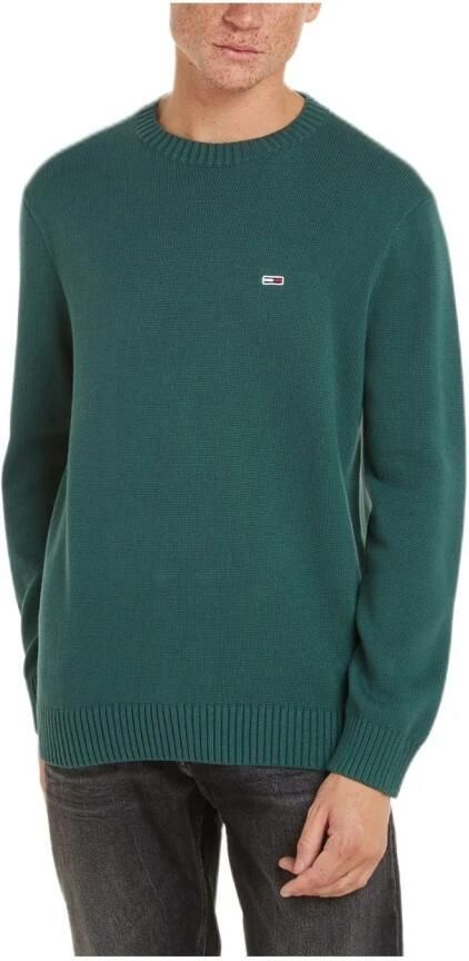 Tommy Jeans Groene Trui Stijlvol Hedendaags Klassiek Green Heren
