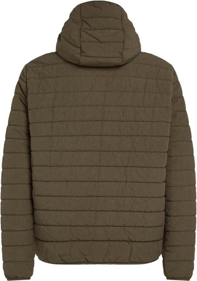 Tommy Hilfiger Gerecyclede Polyester Katoenen Puffer Jas Green Heren - Foto 4