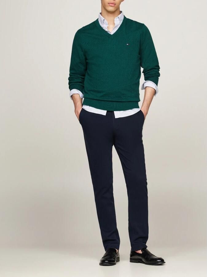 Tommy Hilfiger Gebreide pullover met logostitching model 'PIMA' - Foto 4