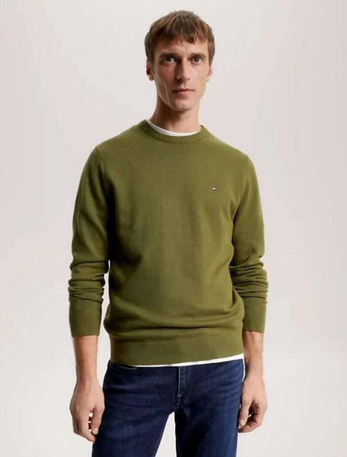 Tommy Hilfiger Moderne iconische katoen-kasjmier trui Green Heren - Foto 3