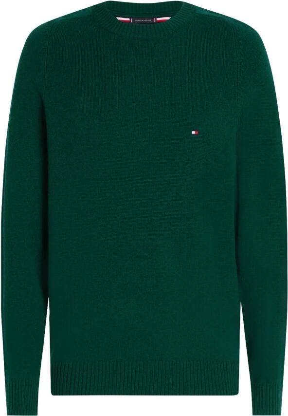 Tommy Hilfiger Groene Trui Lamswol Ronde Hals Stijl Green Heren - Foto 8