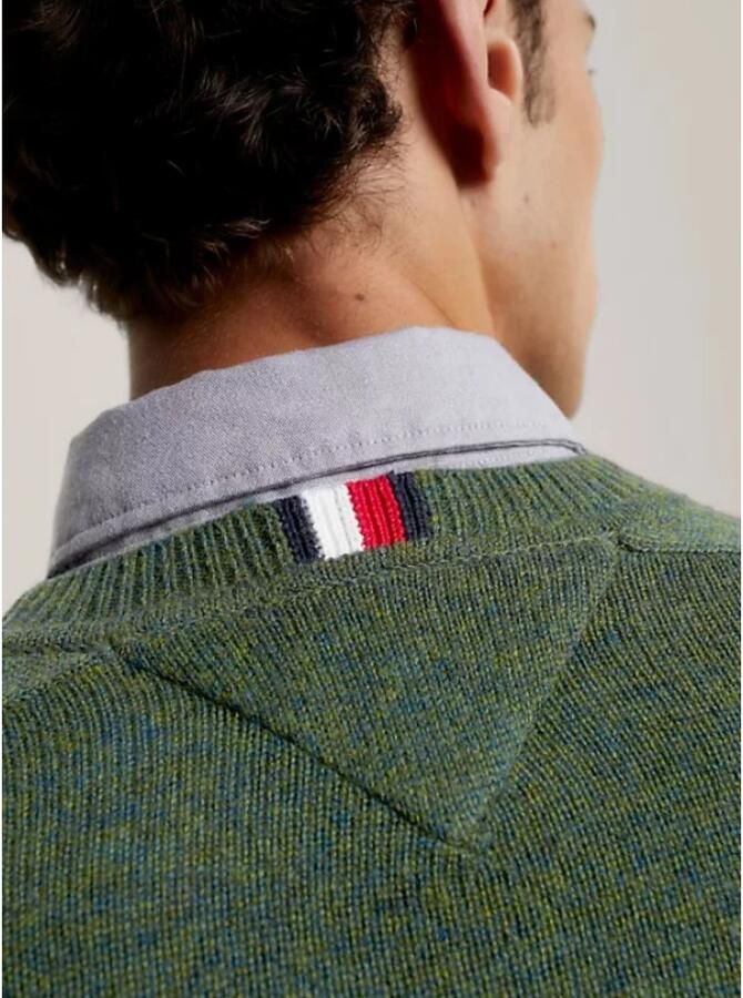 Tommy Hilfiger Gebreide pullover met labelstitching model 'MERINO' - Foto 3