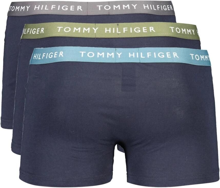 Tommy Hilfiger Blauwe Katoenen Trunks Tri-Pack Elastische Tailleband Multicolor Heren