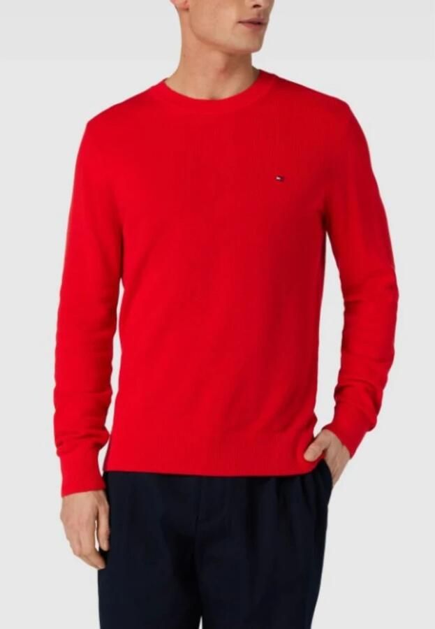 Tommy Hilfiger Gebreide pullover met labelstitching model 'CHAIN' - Foto 2