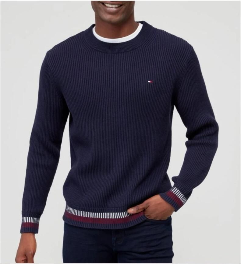 Tommy Hilfiger Blauwe Pullover met Lange Mouwen voor Heren Blue Heren