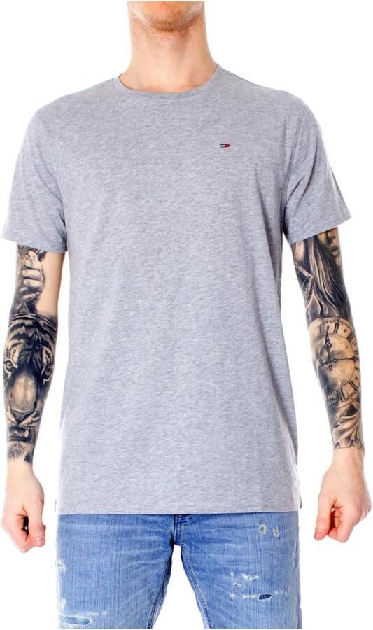 TOMMY JEANS T-shirt TJM ESSENTIAL SOLID TEE met ronde hals en subtiele logo-vlag - Foto 4