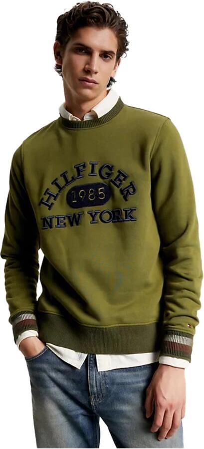 Tommy Hilfiger Heren Groene Monotype Collegiate Crewneck Green Heren - Foto 2