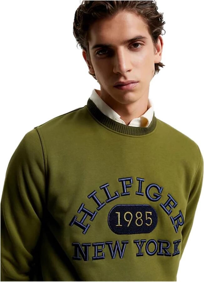 Tommy Hilfiger Heren Groene Monotype Collegiate Crewneck Green Heren