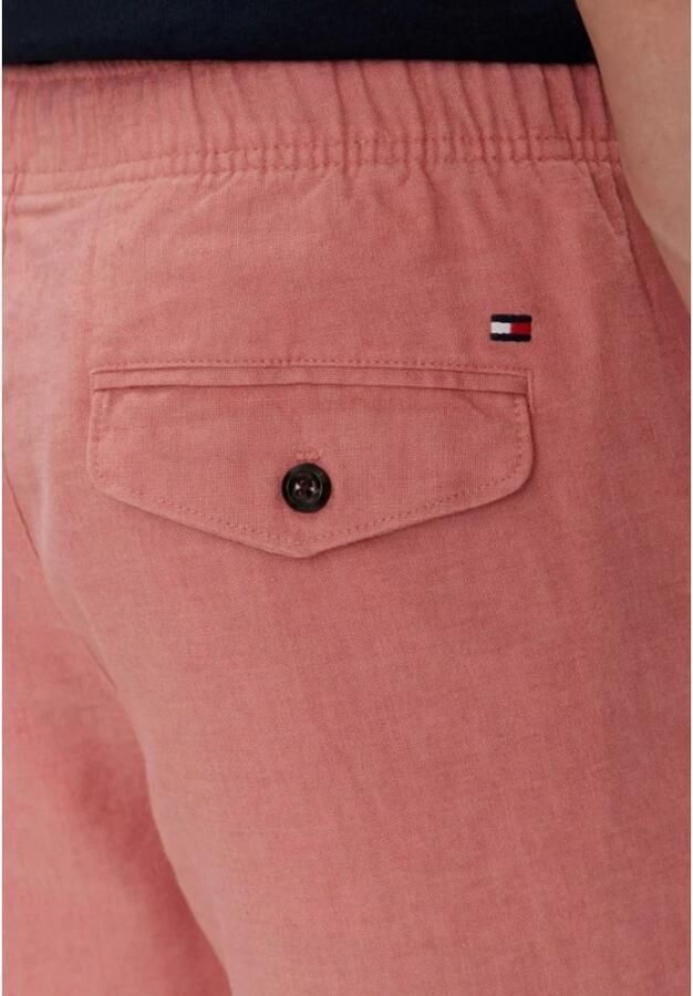 Tommy Hilfiger Korte broek van linnenmix met elastische band model 'HARLEM'