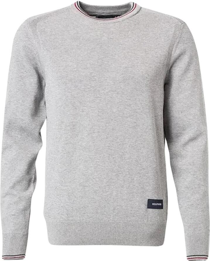 Tommy Hilfiger Trui met ronde hals RWB COTTON CREW NECK kleuraccenten in tommy kleuren