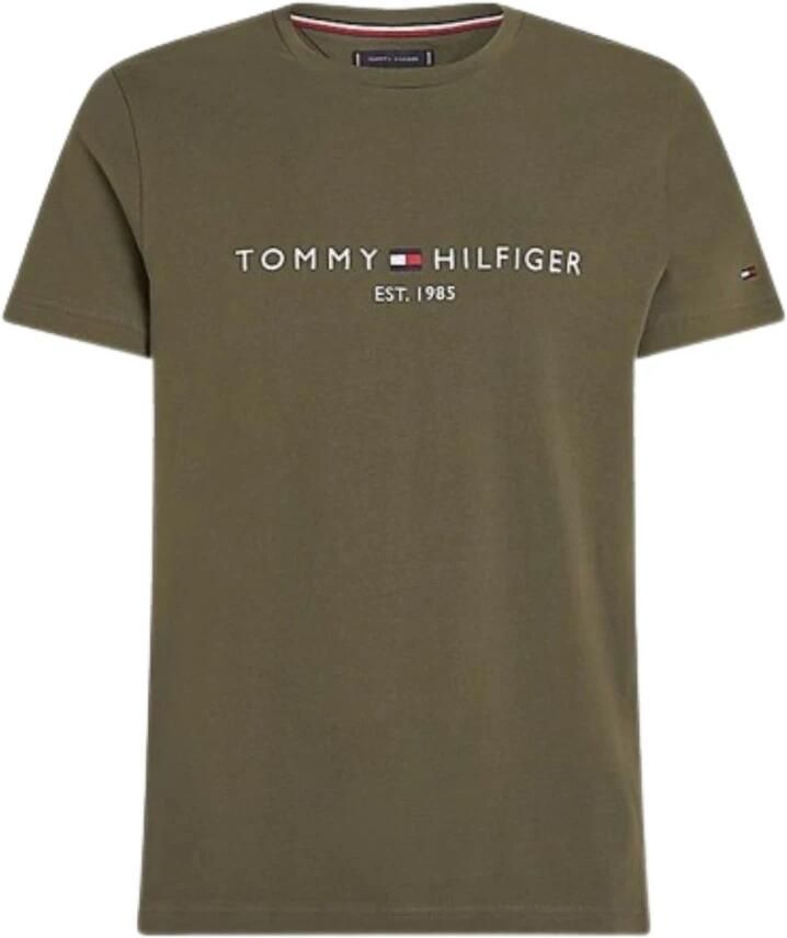 Tommy Hilfiger Groene Bedrukte Katoenen T-shirt Mannen Green Heren - Foto 4