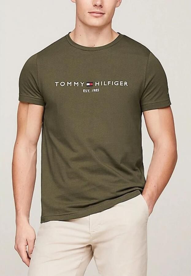 Tommy Hilfiger Groene Bedrukte Katoenen T-shirt Mannen Green Heren - Foto 2