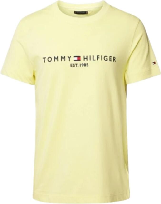 Tommy Hilfiger Heren Logo Tee Garment Dye Yellow Heren - Foto 9