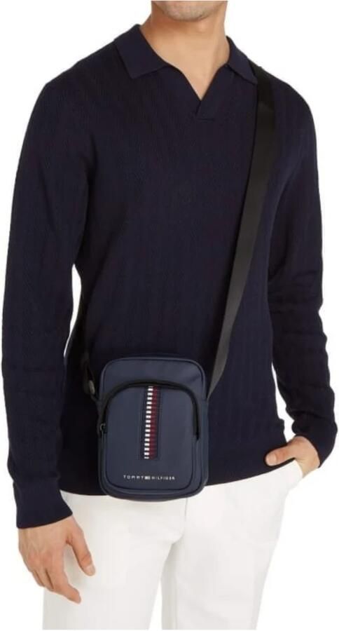 Tommy Hilfiger Blauwe Heren Schoudertas Verstelbare Band Blue Heren - Foto 2