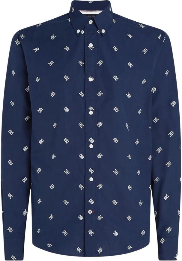 Tommy Hilfiger Vrijetijdsoverhemd met button-downkraag model 'SPACED OUT MONOGRAM'