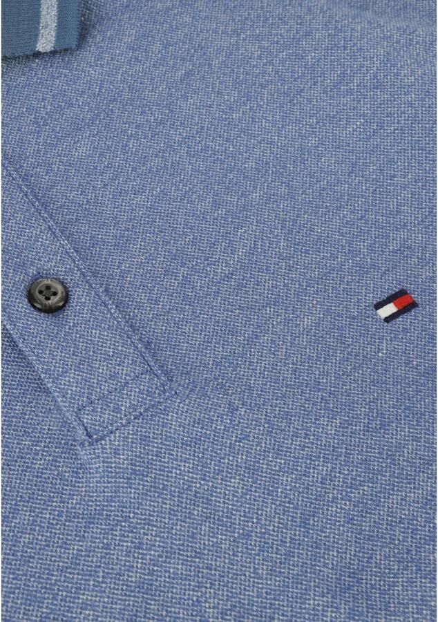 Tommy Hilfiger gemêleerde slim fit polo van biologisch katoen blue coast weathered white moulin - Foto 3