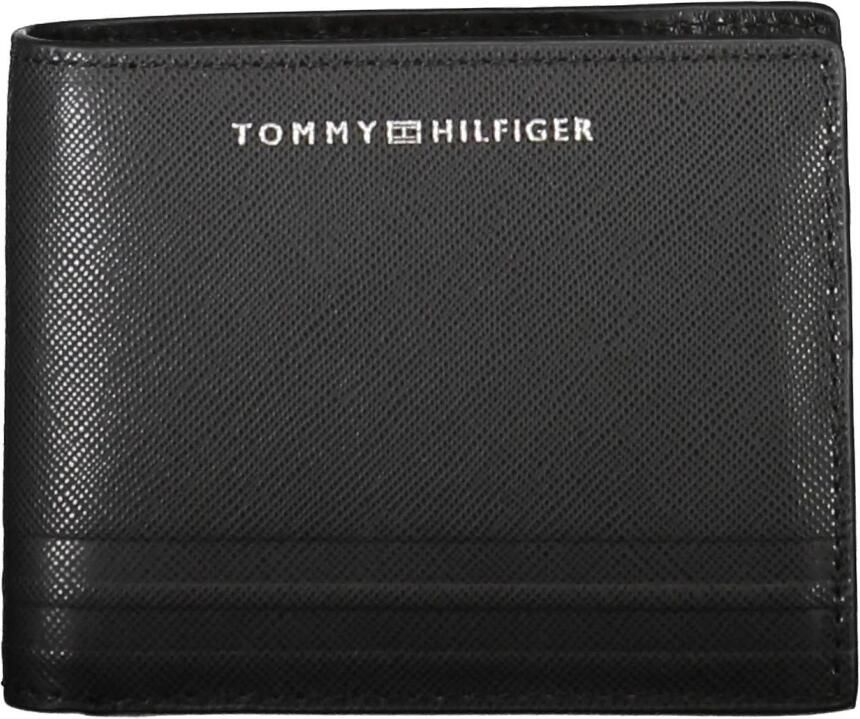 Tommy Hilfiger Heren Portemonnee Zwart Contrast Print Logo Black Heren - Foto 3