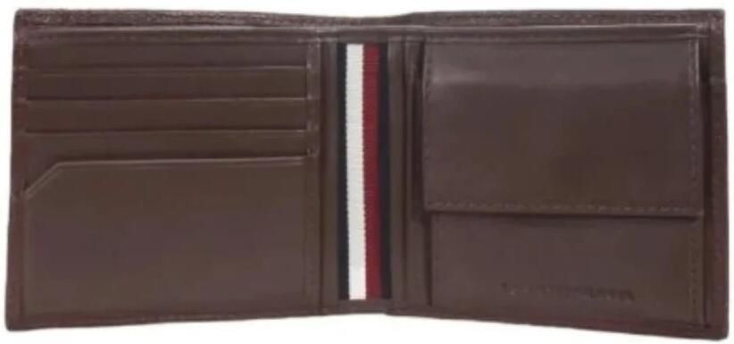 Tommy Hilfiger Premium Leren Portemonnee Herfst Winter Collectie Brown Heren - Foto 2