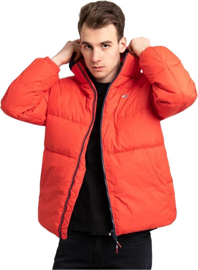 Tommy Hilfiger Heren Puffer Jas Rood Regular Fit Red Heren