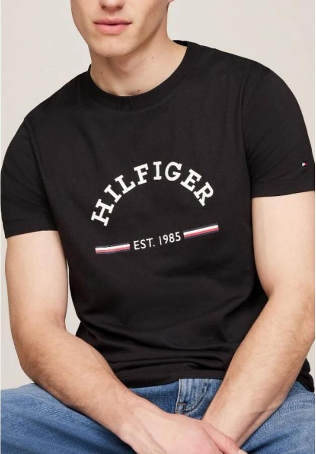Tommy Hilfiger Heren RWB Arch Grafisch T-shirt Black Heren