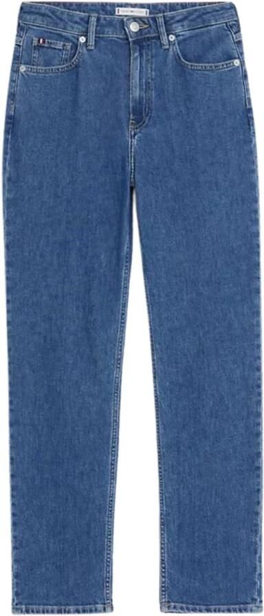 Tommy Hilfiger Hoge Taille Straight Cut Jeans Blue Dames