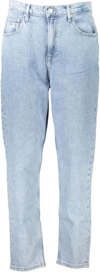 Tommy Jeans Lichte Denim Boyfriend Jeans met Logo Patch Blue Dames
