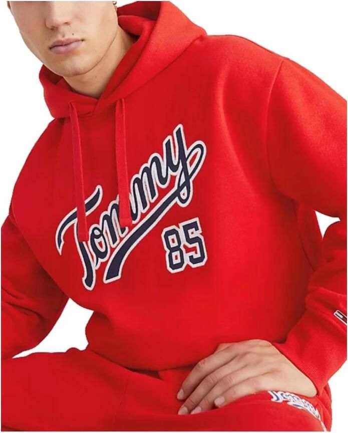 Tommy Hilfiger Veelzijdige Rode Sweatshirt voor Mannen Dm0Dm15711 Rood Heren
