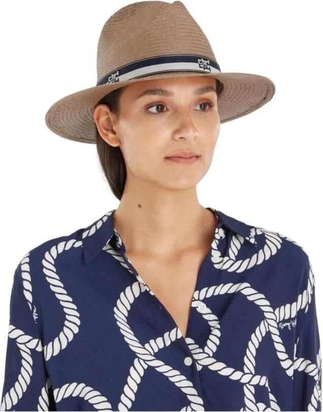 Tommy Hilfiger iconische prep fedora hoeden Beige Dames