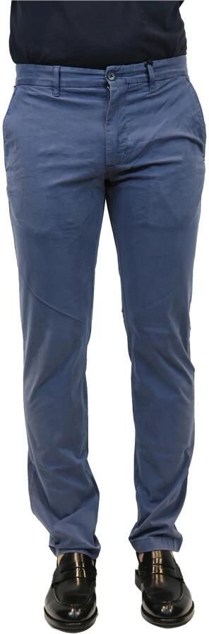 TOMMY HILFIGER Heren Broeken Chino Bleecker Printed Structure Blauw
