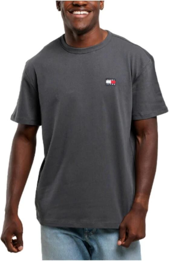 TOMMY JEANS Heren Polo's & T-shirts Tjm Reg Badge Tee Ex Antraciet - Foto 3