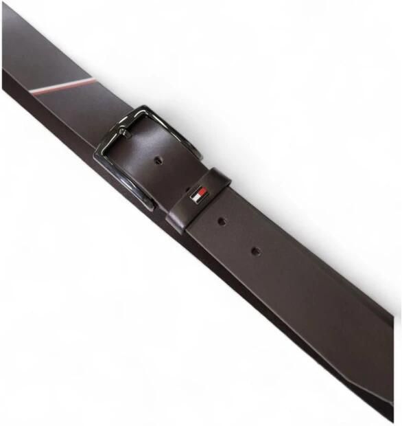 Tommy Hilfiger Bruin Leren Heren Riem Herfst Winter Brown Heren