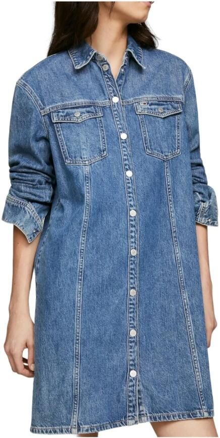Tommy Hilfiger Klassieke Casual Denim Jurk Blue Dames