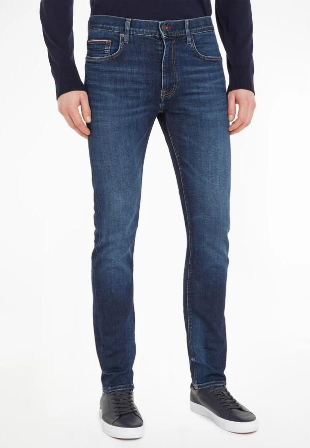 TOMMY HILFIGER Heren Jeans Slim Bleecker Pstr Tino Ind Donkerblauw - Foto 5