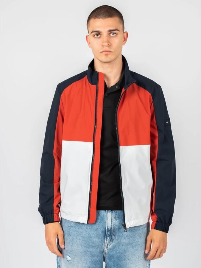 Tommy Hilfiger Klassieke Jas met Opstaande Kraag en Ritssluiting White Heren