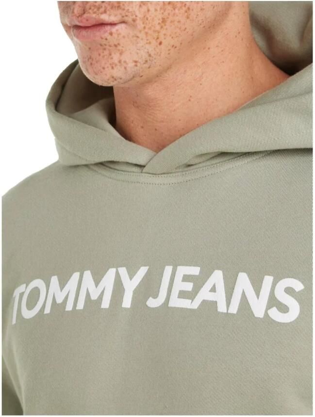 TOMMY JEANS Heren Truien & Vesten Tjm Reg Bold Classics Hoodie Ext Groen
