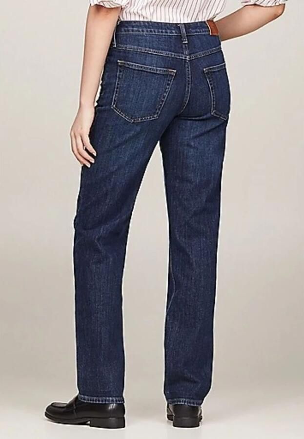 Tommy Hilfiger Klassieke Straight Donkerblauwe Jeans Blue Dames - Foto 2
