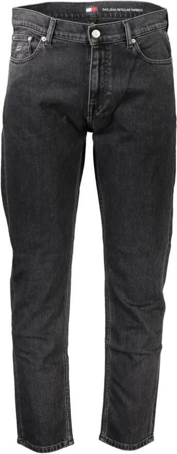 Tommy Hilfiger Klassieke Tapered Katoenen Jeans met Zakken Black Heren