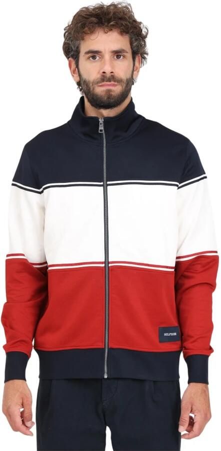 Tommy Hilfiger Kleur Blok Rits Sweater Multicolor Heren - Foto 3