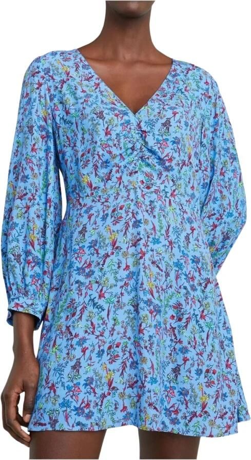 Tommy Hilfiger Korte bloemrijke jurk voor lente-uitjes Blue Dames