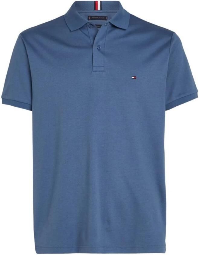 Tommy Hilfiger Korte Mouw Polos in Indigo Katoen Blue Heren