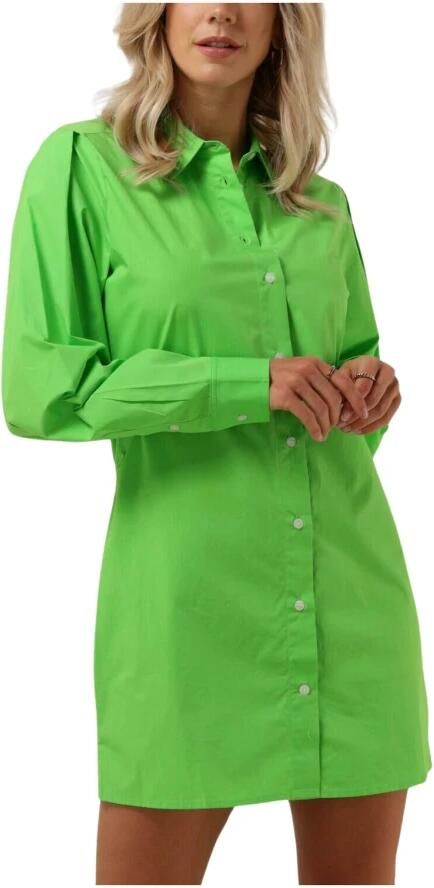 TOMMY HILFIGER Dames Jurken Org Co Poplin Short Shirt Dress Groen - Foto 4