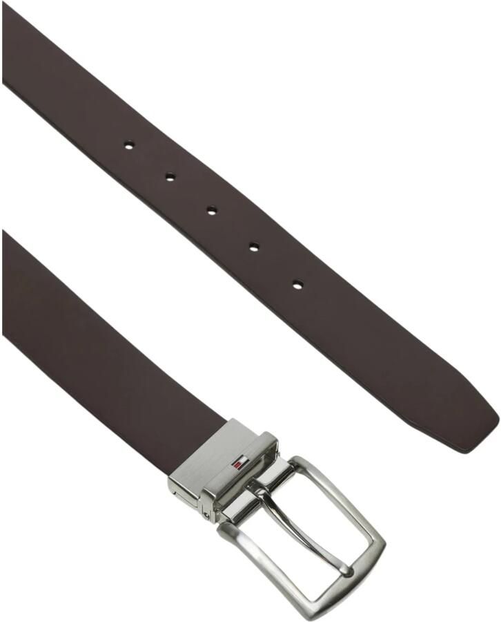 Tommy Hilfiger Klassieke Zwarte Leren Riem voor Mannen Black Heren